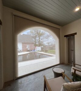 Motorized Shade on archway