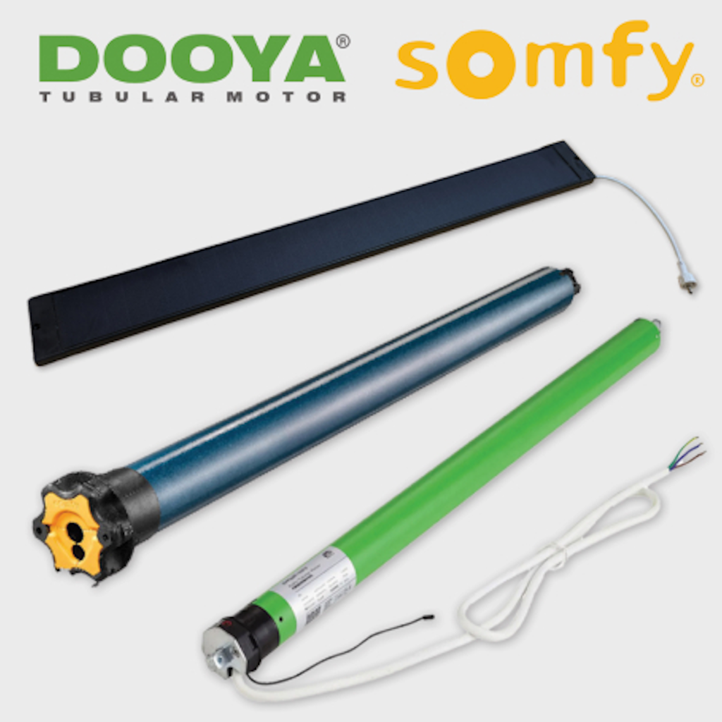 Choose from Dooya and Somfy® motors, both of which are renowned global leaders of home automation solutions. Additionally, Somfy® offers a rechargeable solar battery option for lightweight screens.
